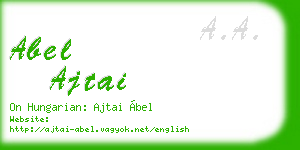 abel ajtai business card