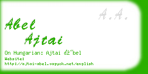 abel ajtai business card